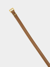 Saint Laurent Cassandre Extra Thin Ginger Bread Leather Belt