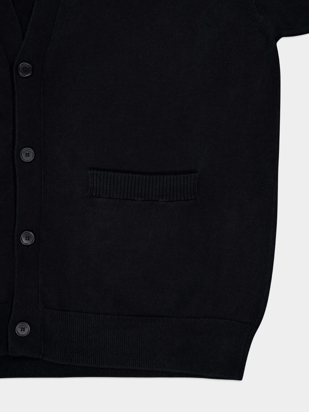 Black Cotton Cardigan