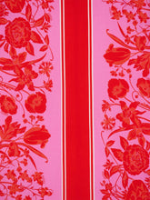 Gucci Floral Fuchsia and Red Midi Dress