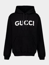 Gucci Black Embroidered Hooded Sweatshirt