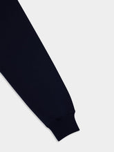 Gucci Navy Blue Cotton jersey hooded sweatshirt