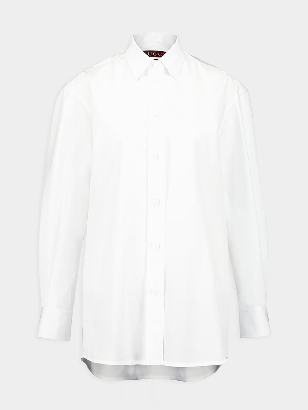 Cotton Poplin Shirt with Ribbon Tie