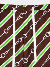 Gucci Horsebit Stripe Print Silk Pant