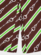 Gucci Horsebit Stripe Print Silk Pant