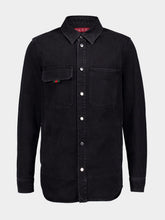 Gucci Dark Grey Denim shirt with Gucci embroidery