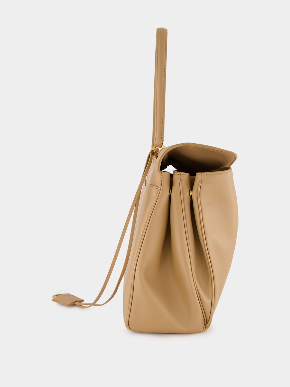 Latte Rodeo Large Smooth Calfskin Handbag