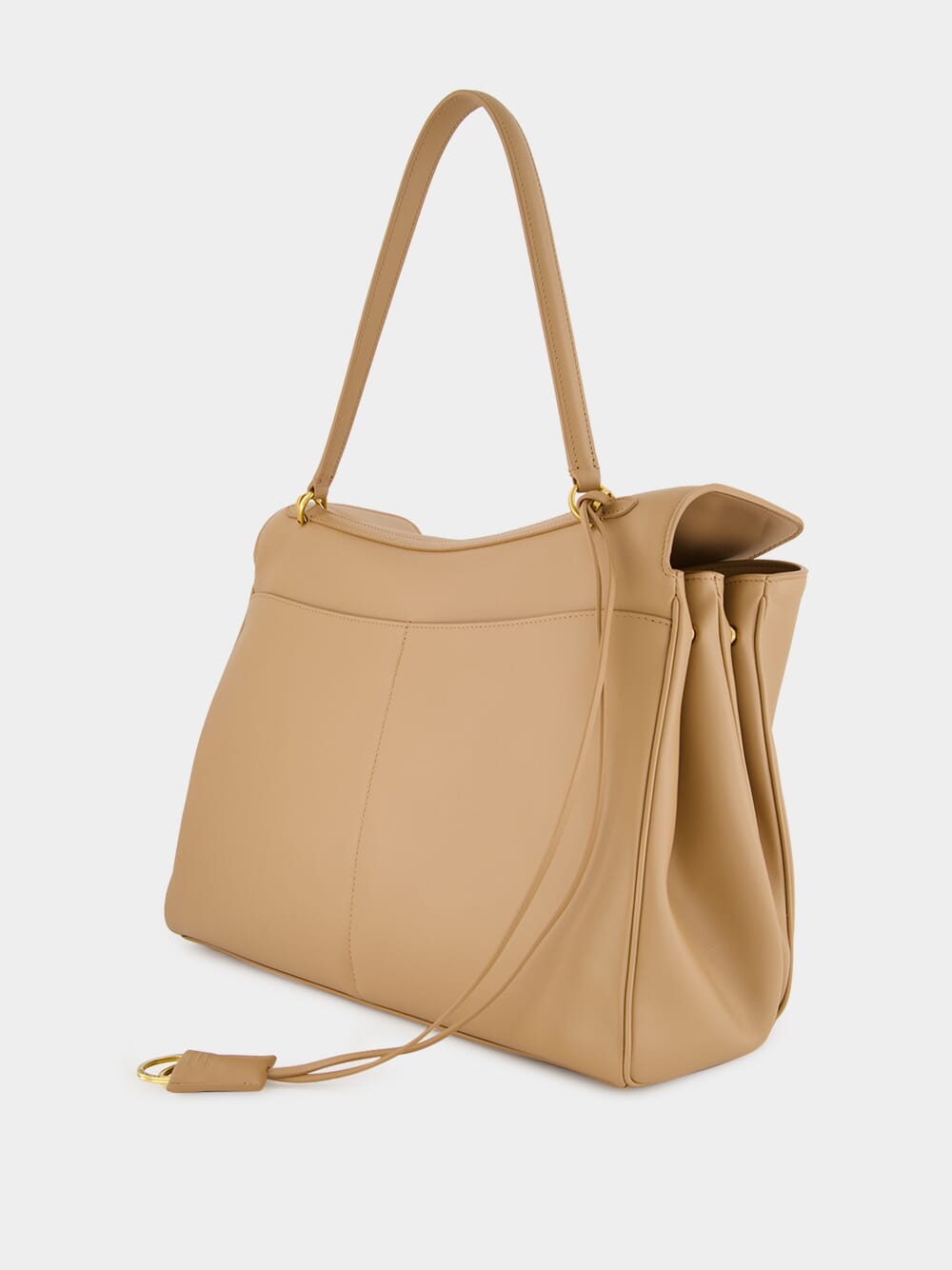 Latte Rodeo Large Smooth Calfskin Handbag