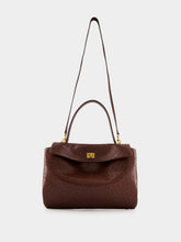 Balenciaga Chocolate Brown Rodeo Twist-Lock Tote Bag