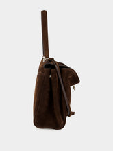Balenciaga Light Espresso Rodeo Small Suede Handbag