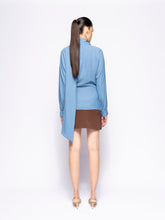 Paula Teresa Coffee Bean Embroidered Mini Skirt