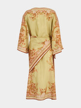 Zimmermann Sage Paisley Silk Wrap Midi Dress