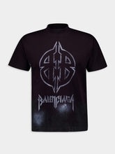 Balenciaga Black Metal BB Cotton T-Shirt
