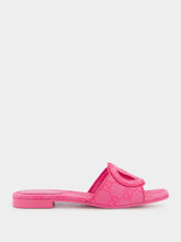 Gucci Interlocking G Pink Slide Sandals