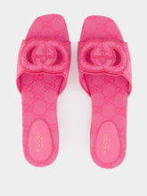 Gucci Interlocking G Pink Slide Sandals