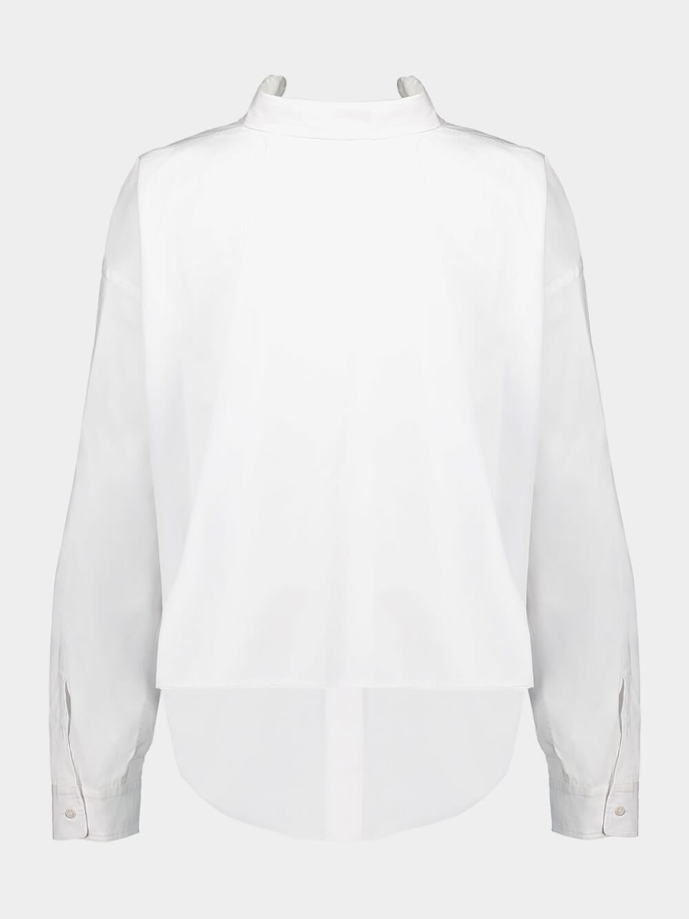 Asymmetric Oversize White Shirt