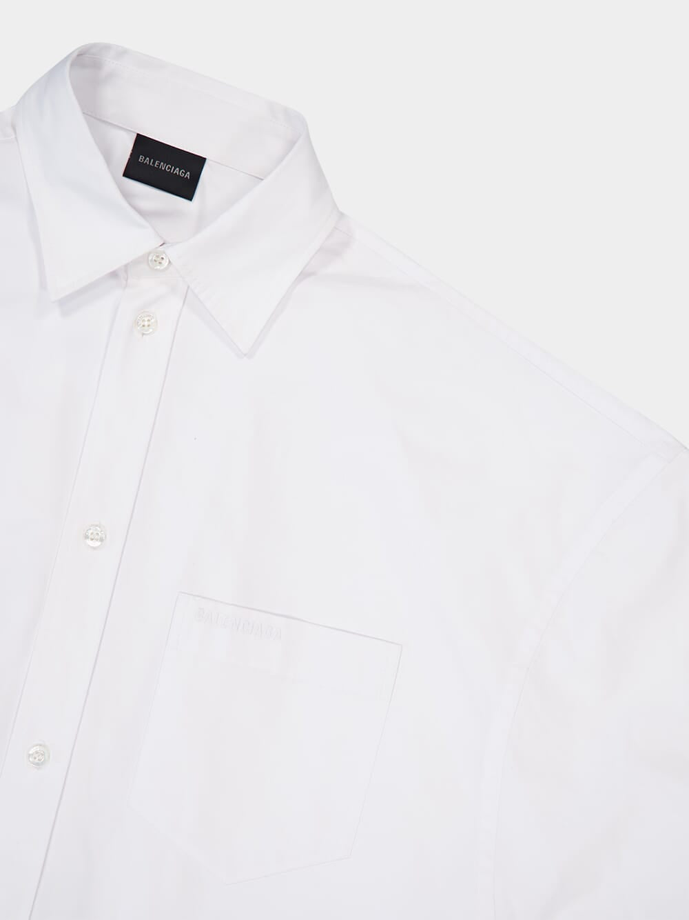 Asymmetric Oversize White Shirt