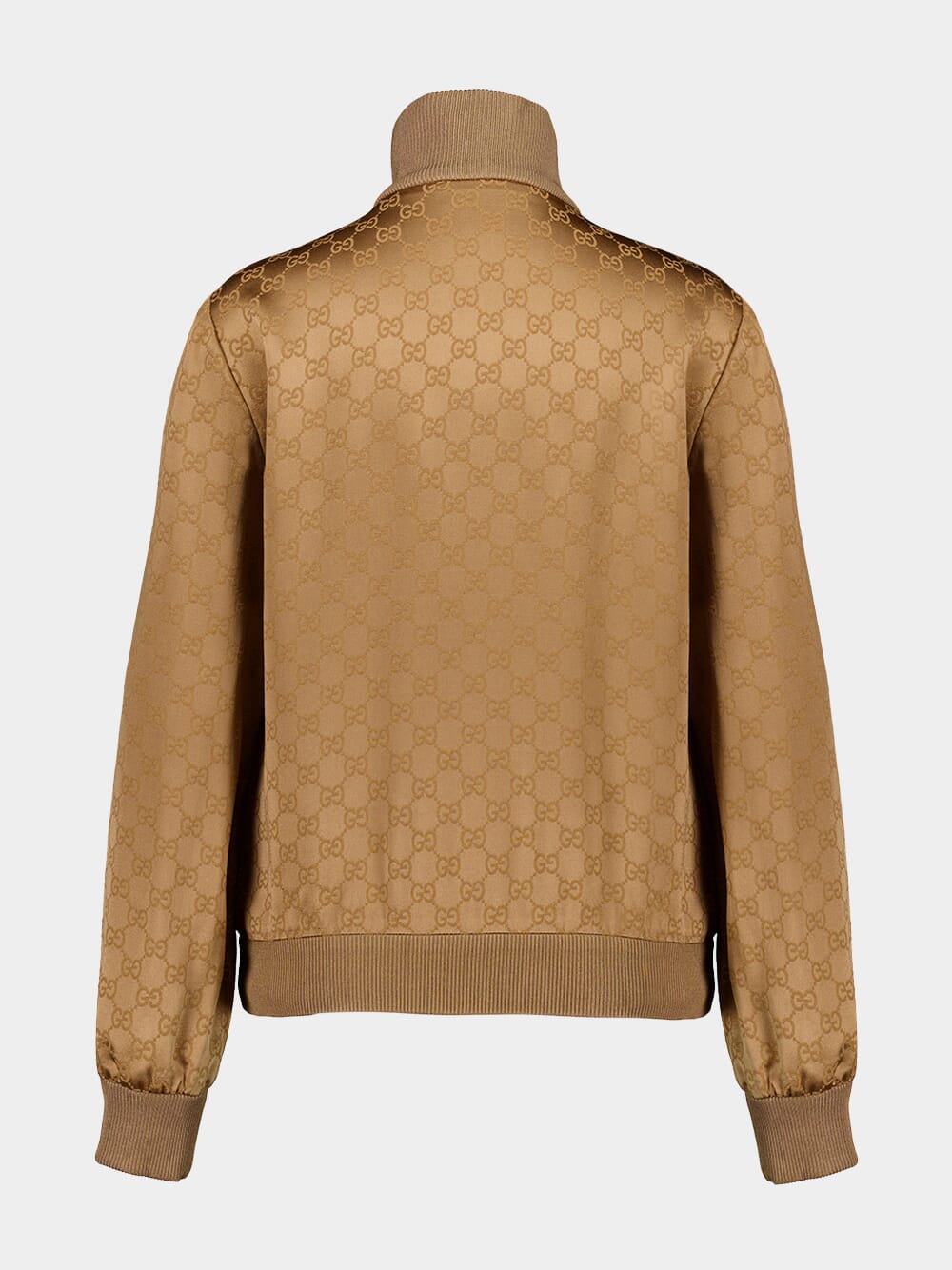 Camel GG Jacquard Zip Jacket