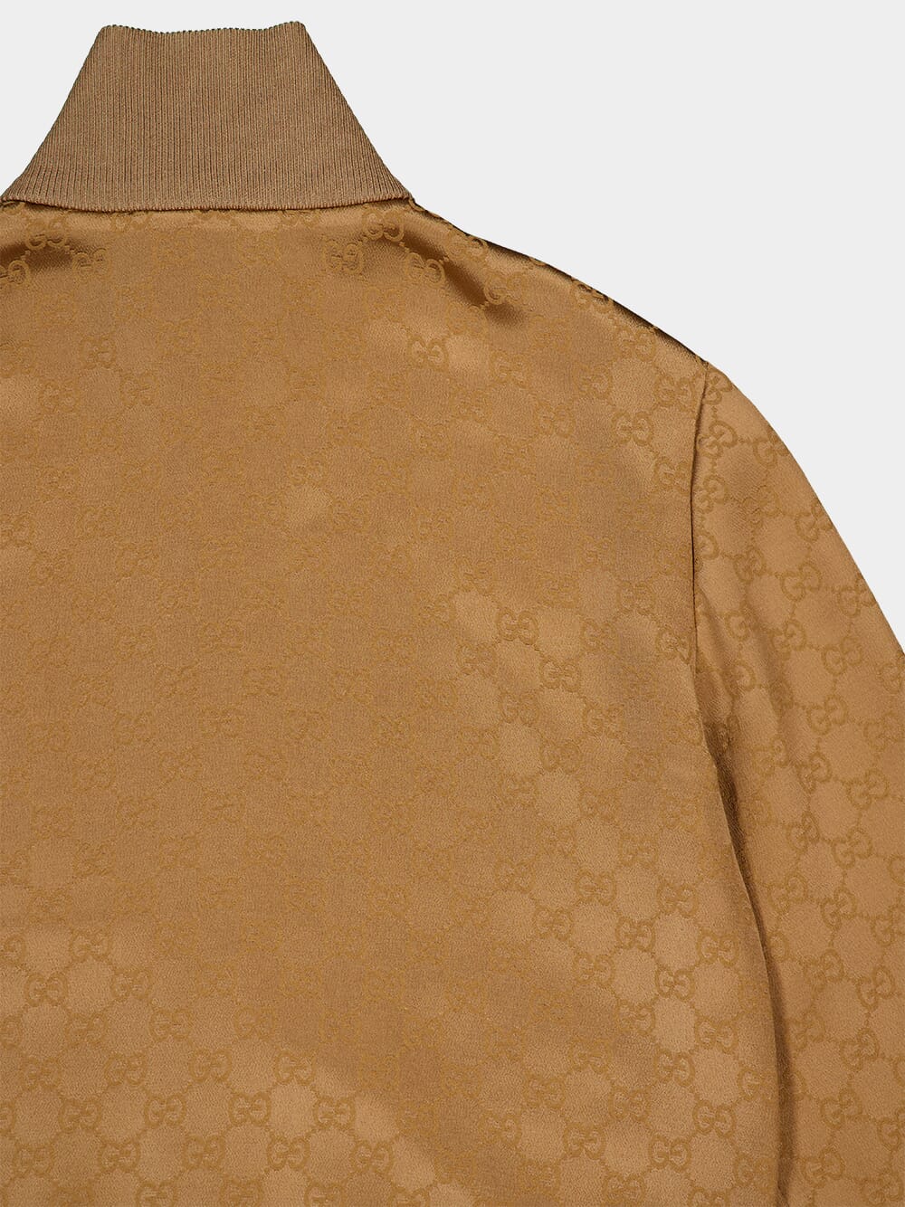 Camel GG Jacquard Zip Jacket