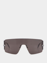 McQueen Dark Grey Shield Sunglasses