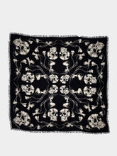 Alexander McQueen Ironed Flower and Skull Foulard