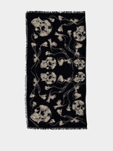 Alexander McQueen Ironed Flower and Skull Foulard