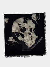 Alexander McQueen Ironed Flower and Skull Foulard