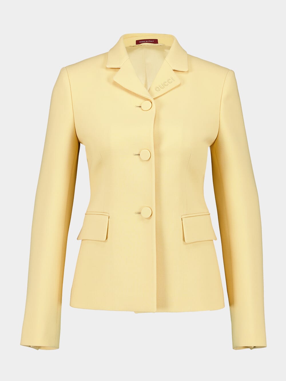 Light Yellow Wool Crêpe Jacket