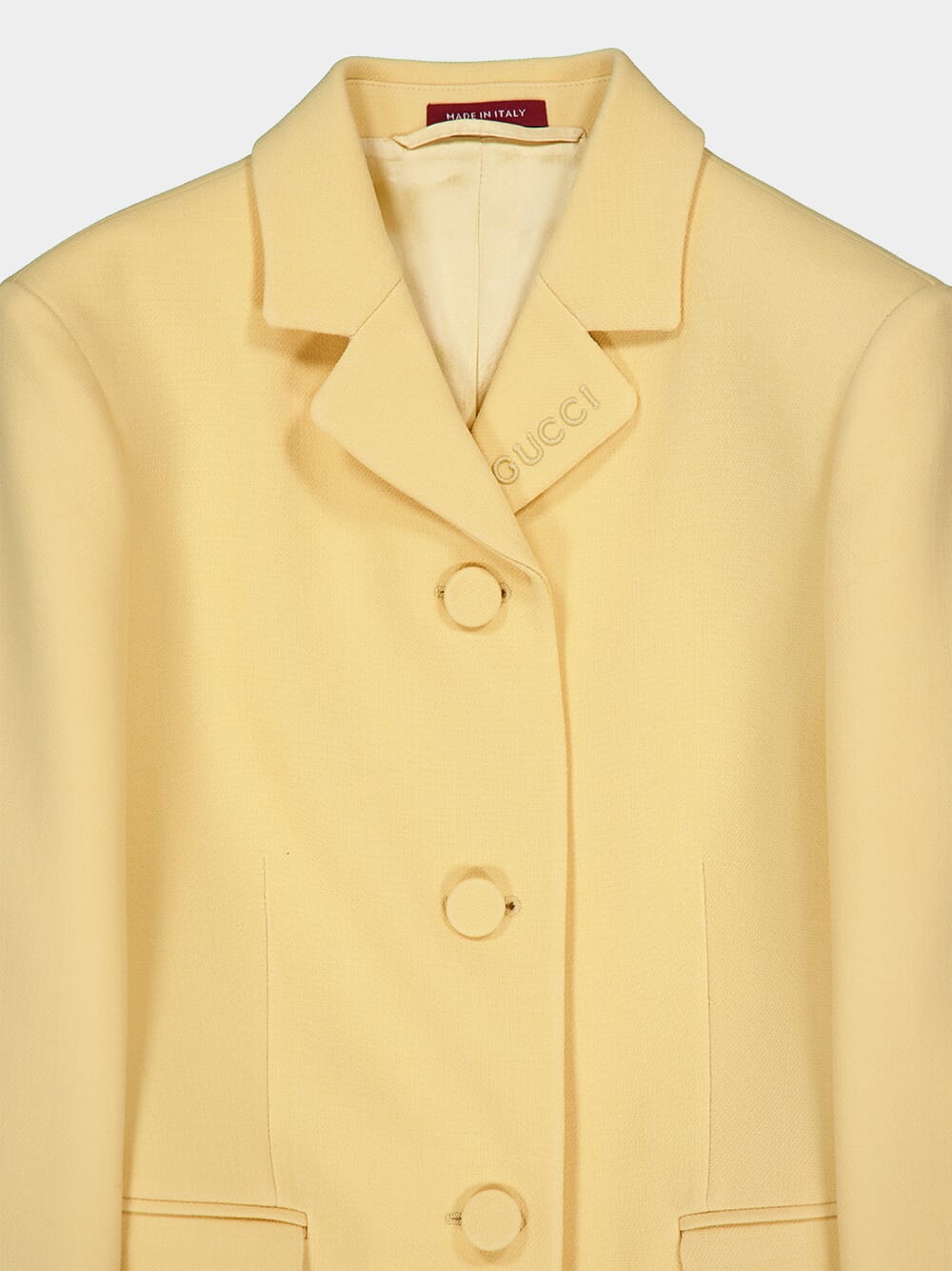 Light Yellow Wool Crêpe Jacket