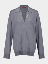 Gucci Grey Extra Fine Wool Polo Top