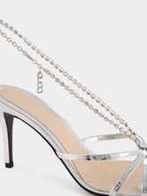 Gucci Silver Metallic Leather Sandal