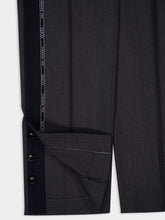 Gucci Anthracite Grey Logo-Trim Trousers