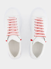 Alexander McQueen White and Red Leather Sneakers