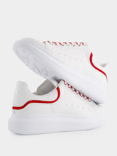 Alexander McQueen White and Red Leather Sneakers