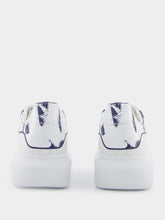 Alexander McQueen White and Indigo Oversized Sneakers