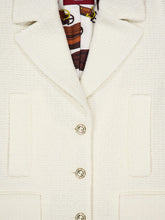 Gucci Ivory Tweed Damier Coat