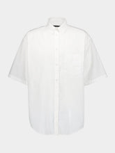 Balenciaga White Metal BB Stencil-Print Cotton Shirt