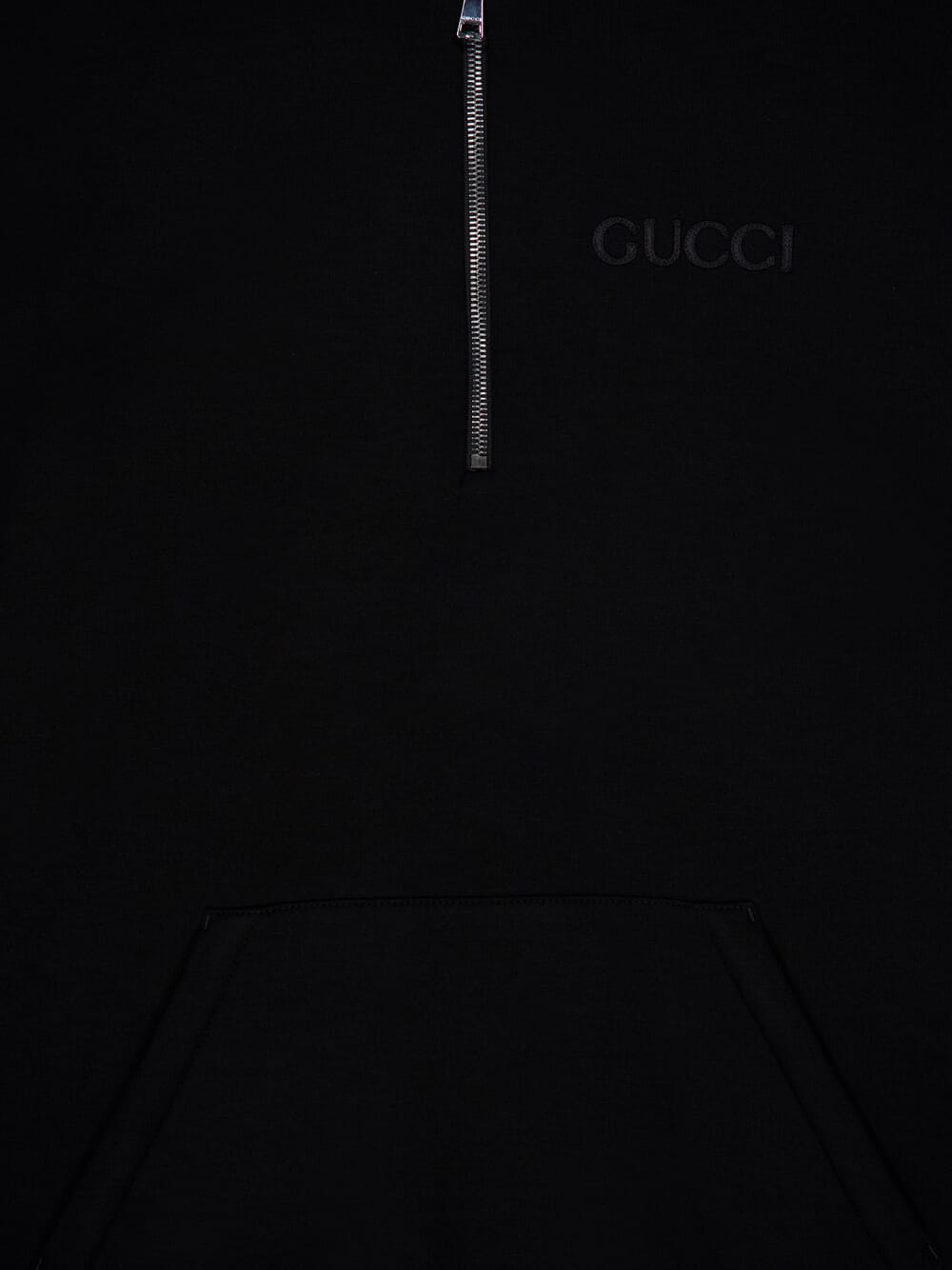 GUCCI|SWEATSHIRTS (794640 XJGSK 1043) Gucci Black Oversize Zip Sweatshirt | Fashion Clinic