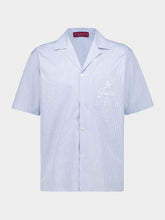 Gucci Light Blue Striped Bowling Shirt