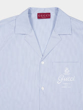 Gucci Light Blue Striped Bowling Shirt