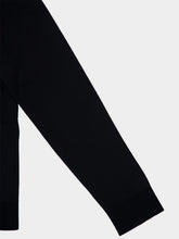 Gucci Black Double Wool Cardigan with Embroidery