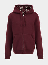 Gucci Rosso Ancora Red GG Wool Zip Sweatshirt