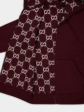 Gucci Rosso Ancora Red GG Wool Zip Sweatshirt