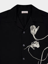 Alexander McQueen Black Flower Hawaiian Shirt