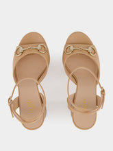 Gucci Beige Horsebit Platform Sandal