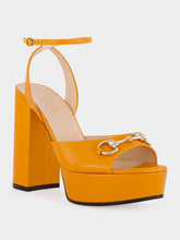 Gucci Tango Leather Horsebit Platform Sandal