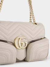 Gucci Ivory GG Marmont Small Multi-Pocket Bag
