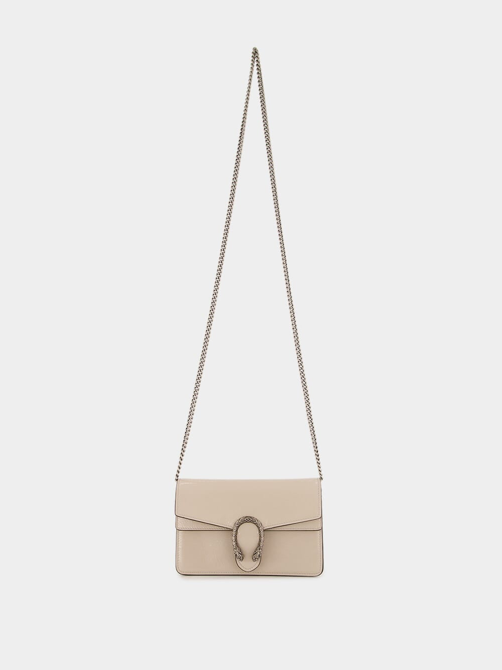 Light Grey Patent Dionysus Super Mini Bag