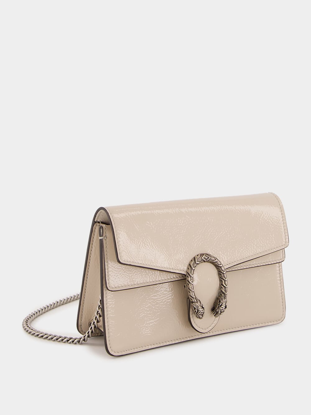 Light Grey Patent Dionysus Super Mini Bag