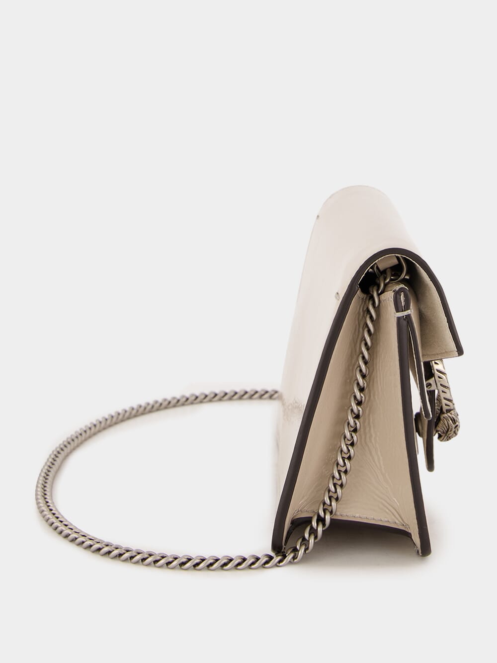 Light Grey Patent Dionysus Super Mini Bag