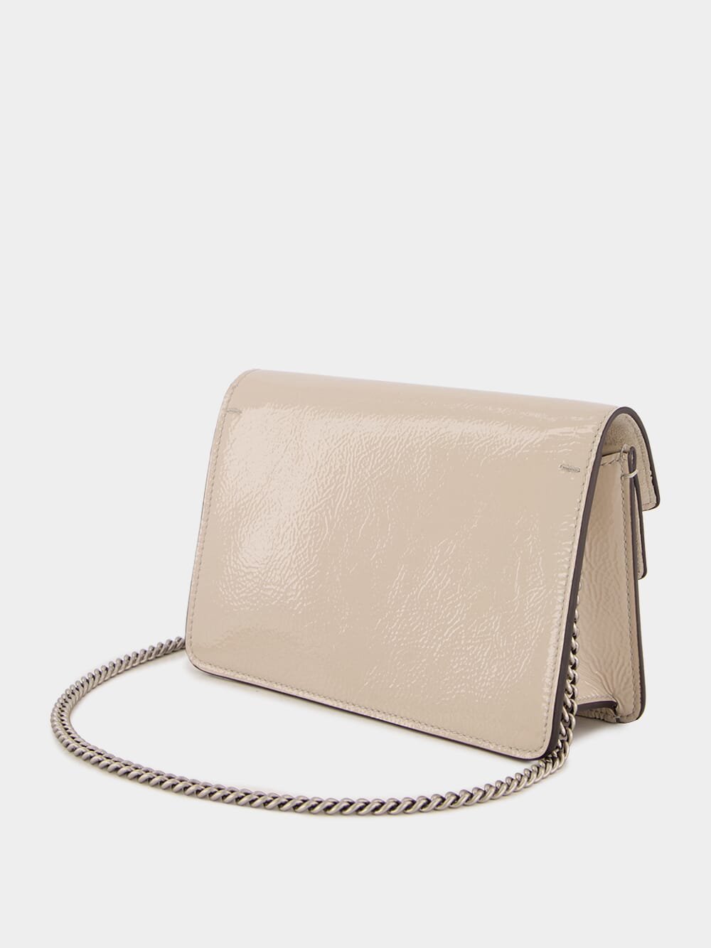 Light Grey Patent Dionysus Super Mini Bag